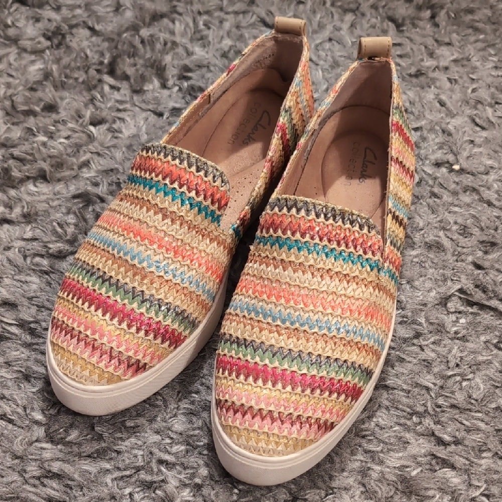 Kelly And Katie Multicolor Woven Slip- Sneakers